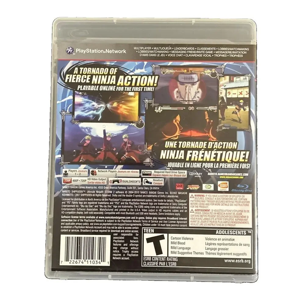 Naruto Shippuden Ultimate Ninja Storm 2 PlayStation 3 PS3 CIB Very Good